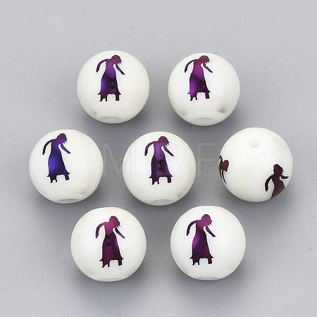 Electroplate Glass Beads LS-EGLA-S178-11K-07-1