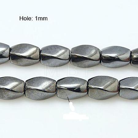 Non-Magnetic Synthetic Hematite Beads Strands G-E001-4-9x6mm-1