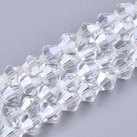 Electroplate Glass Beads Strands X-EGLA-Q118-6mm-A15-1