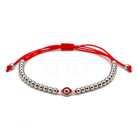 Resin Evil Eye Bead Link Couple Bracelets FS-WG1292E-03-1