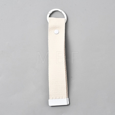 Alloy Polyester Keychains KEYC-WH20005-33B-1