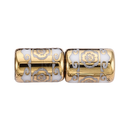 Electroplate Glass Beads EGLA-Q137-01A-Q02-1