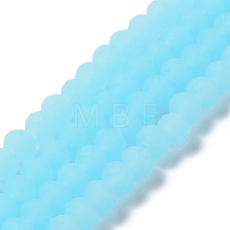 Imitation Jade Solid Color Glass Beads Strands EGLA-A034-J3mm-MD04-1