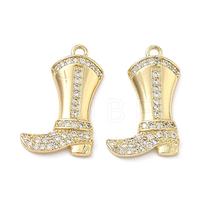 Brass Micro Pave Cubic Zirconia Pendants LS-KK-L260-21G-1