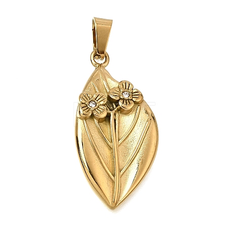 304 Stainless Steel with Rhinestone Pendants SA-CBA7062-11G-01-1