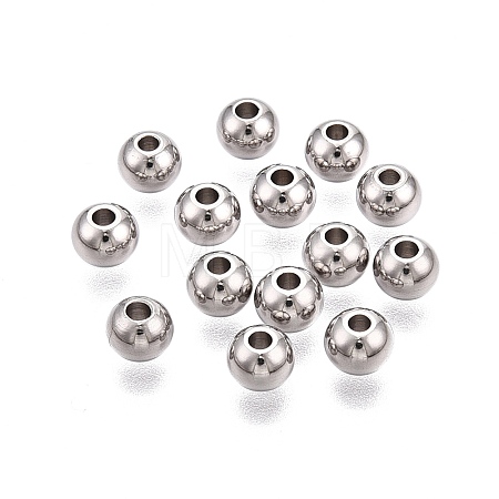 Tarnish Resistant 201 Stainless Steel Beads X-STAS-R033-5mm-1