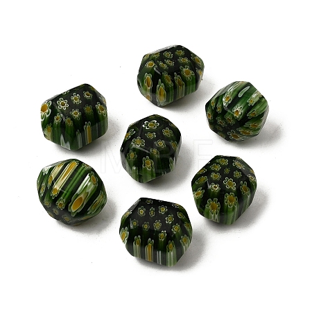 Handmade Millefiori Glass Beads LAMP-C025-01D-1