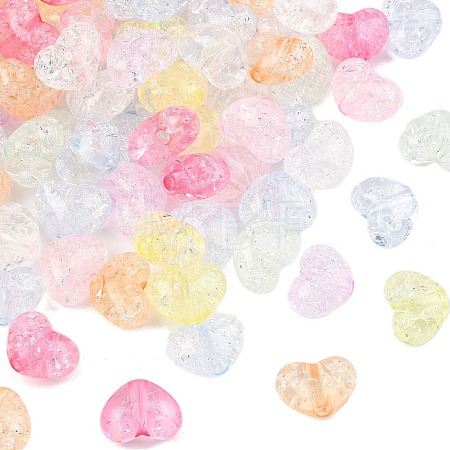 Transparent Crackle Acrylic Beads MACR-K361-34-1