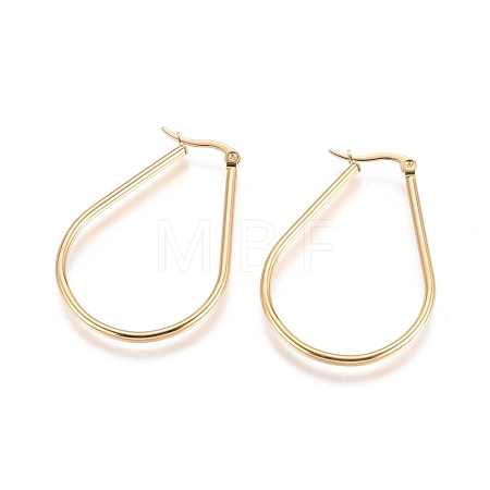 PVD Vacuum Plating 304 Stainless Steel Hoop Earrings EJEW-L222-13G-1
