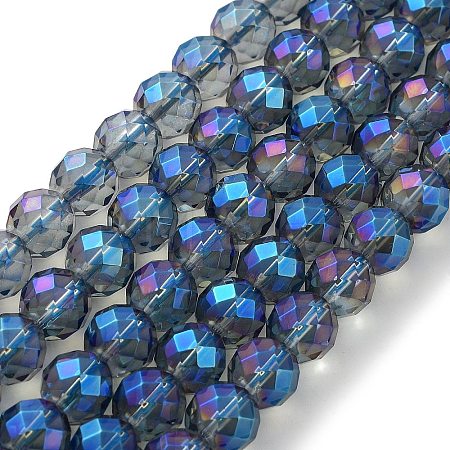 Electroplated Synthetic Quartz Crystal Beads Strands G-Z038-A02-03FR-1-1
