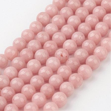 Natural Mashan Jade Round Beads Strands G-D263-6mm-XS22-1