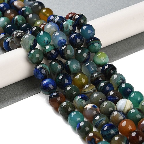 Natural Fire Crackle Agate Beads Strands G-M437-A01-01E-1