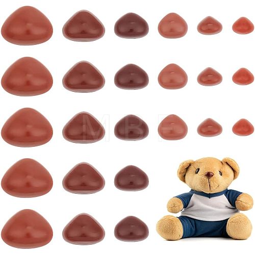 350Pcs 6 Style Flat Triangle Plastic Craft Noses DOLL-CA0001-01-1