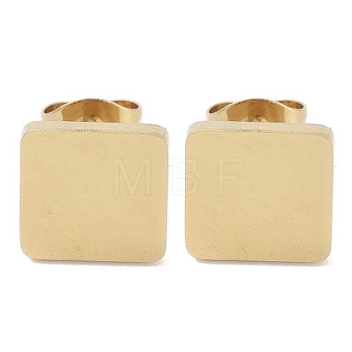 PVD Vacuum Plating 304 Stainless Steel Stud Earrings for Women EJEW-A048-46D-G-1