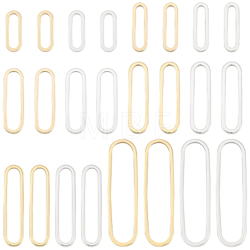 24Pcs 12 Style Brass Linking Rings KK-BC0009-50-1