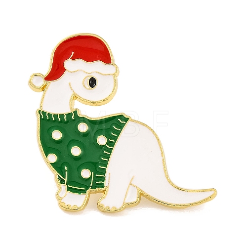 Christmas Theme Dinosaur Enamel Pins JEWB-M043-02D-1