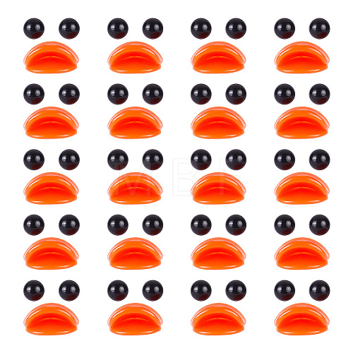 GOMAKERER 20Pcs Plastic Doll Duck Craft Mouth & 40Pcs Craft Eyes Cabochons FIND-GO0001-17-1