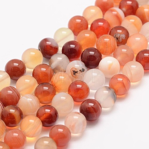 Natural Carnelian Bead Strands X-G-K153-B20-8mm-1