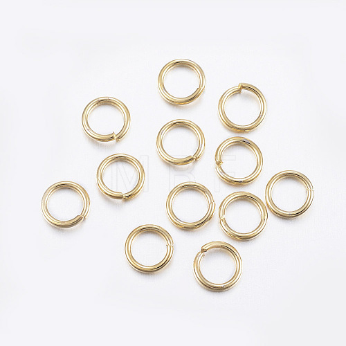 304 Stainless Steel Open Jump Rings X-STAS-L187-8x0.8mm-G-1