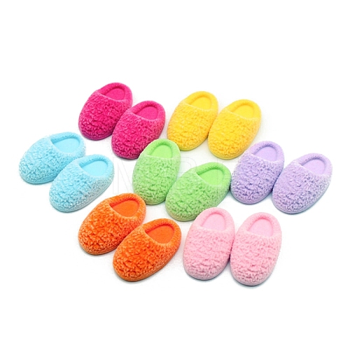 Flocking Resin Ctton Slippers Model PW-WG68429-01-1