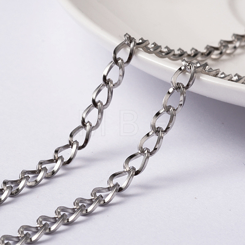 Tarnish Resistant 304 Stainless Steel Twisted Chain Curb Chains CHS-L014-01P-1