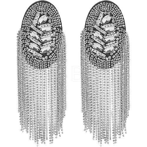 2Pcs Detachable Iron Tassel Epaulettes FIND-FH0005-44P-1