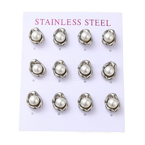 304 Stainless Steel Stud Earring EJEW-C099-01P-1