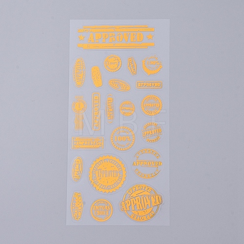 Waterproof Self Adhesive Hot Stamping Stickers Sets DIY-L030-07E-1