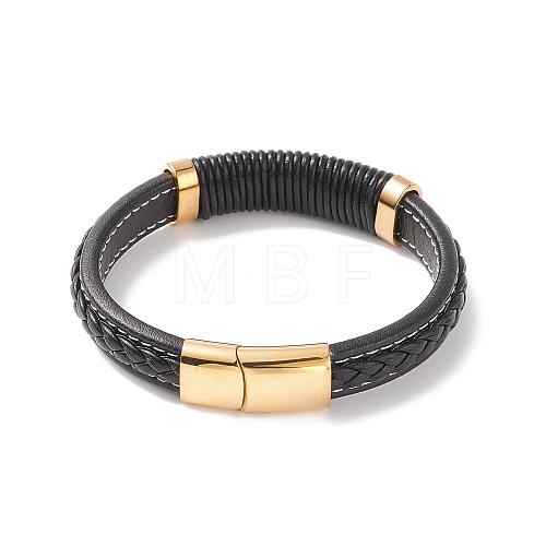 Leather Cord Bracelets BJEW-E345-09G-1