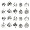 100Pcs 10 Style Tibetan Style Alloy Pendants TIBEP-CJ0001-24-1