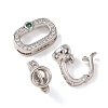 Brass Micro Pave Cubic Zirconia Fold Over Clasps KK-D259-07P-2