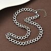 304 Stainless Steel Ball Tassel Cuban Link Chain Necklaces NJEW-K249-22P-1