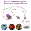 1Pc Natural Amethyst Faceted Pointed Bullet Shaped Perfume Bottle Pendant Necklaces NJEW-FH0001-38P-01-4