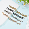 GOMAKERER 4Pcs 4 Colors Alloy Mariner Link Chain Bag Strap Extenders FIND-GO0001-23-3