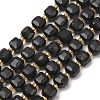 Natural Shungite Beads Strands GG-CBAC972-A14-01-2