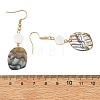 Natural Freshwater Shell & Paua Shell 304 Stainless Steel Dangle Earrings for Women EJEW-JE07503-6