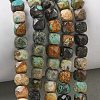 Natural African Turquoise(Jasper) Beads Strands G-L651-D02-6x6mm-1