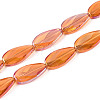 Electroplate Transparent Glass Beads Strands EGLA-N055-02E-1