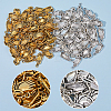 HOBBIESAY 120Pcs 2 Colors Zinc Alloy Pendants FIND-HY0002-14-4