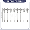 8Pcs Brass & Alloy Beads Brooches JEWB-GO00003-2