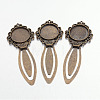 Tibetan Style Bookmark Cabochon Settings X-TIBE-S157-AB-NR-1