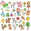 2 Sheets Animal DIY Diamond Painting Sticker Kits DIAM-PW0010-03C-1