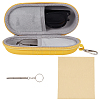 1Pc Oval PU Leather & Velvet Glasses Case AJEW-CN0007-23-1