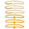 6Pcs Brass Round Beads Stretch Bracelets TI2646-2-2