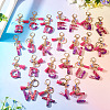 Alloy Resin Butterfly Keychains KEYC-TADJ0002-02G-U-6