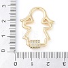 Rack Plating Brass Micro Pave Cubic Zirconia keychain Clasps KK-K374-03C-G-3