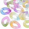 Spray Painted Two Tone Transparent Acrylic Linking Rings OACR-S036-001B-N-1