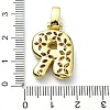 Brass Micro Pave Clear Cubic Zirconia Pendants KK-M279-01G-R-3