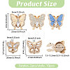 5Pcs 5 Styles Alloy Cufflinks BUTT-GL0001-05-2