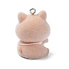 Flocky Opaque Resin Pendants RESI-G105-05C-2